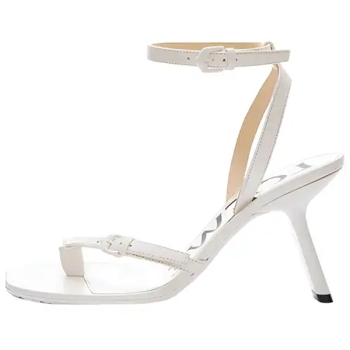LOEWE Leather One Strap Sandals Women's White