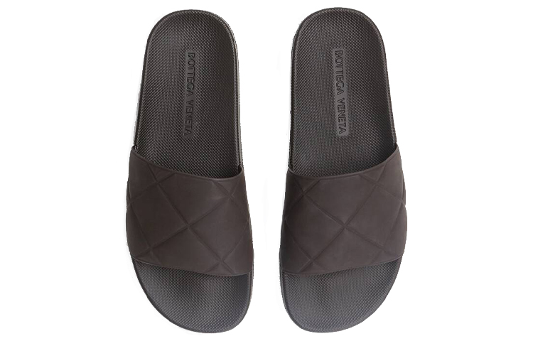 Мужские шлепанцы Bottega Veneta Slider (кофейные) — фото 4