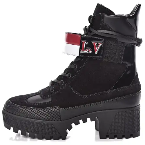 LOUIS VUITTON Laureate Platform Desert Boots 'Black' Women's