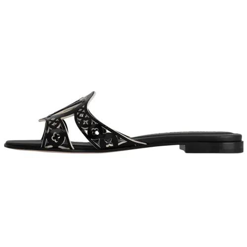 LOUIS VUITTON Isola Slide Slippers Women's Black