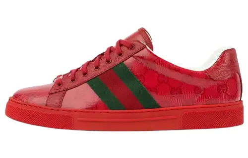 Gucci Ace 'GG Crystal Canvas - Red'