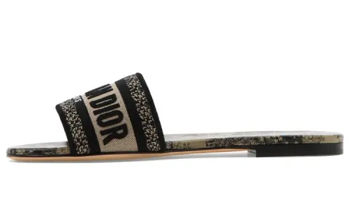 DIOR Dway Slide Slippers Women's Black