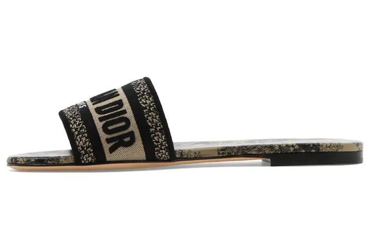 DIOR Dway Slide Slippers Women's Black
