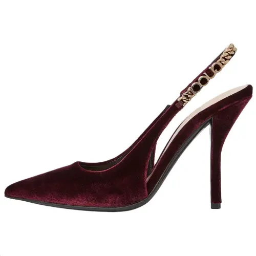 GUCCI Signoria Slim Heel High Heels 10.5cm Women's Red