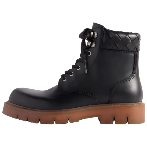 Bottega Veneta Haddock Leather Ankle Boots Women's Brown