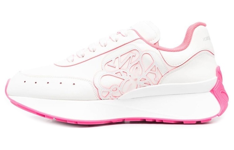 Женские кроссовки Alexander Alexander McQueen Sprint Runner (бело-розовые)