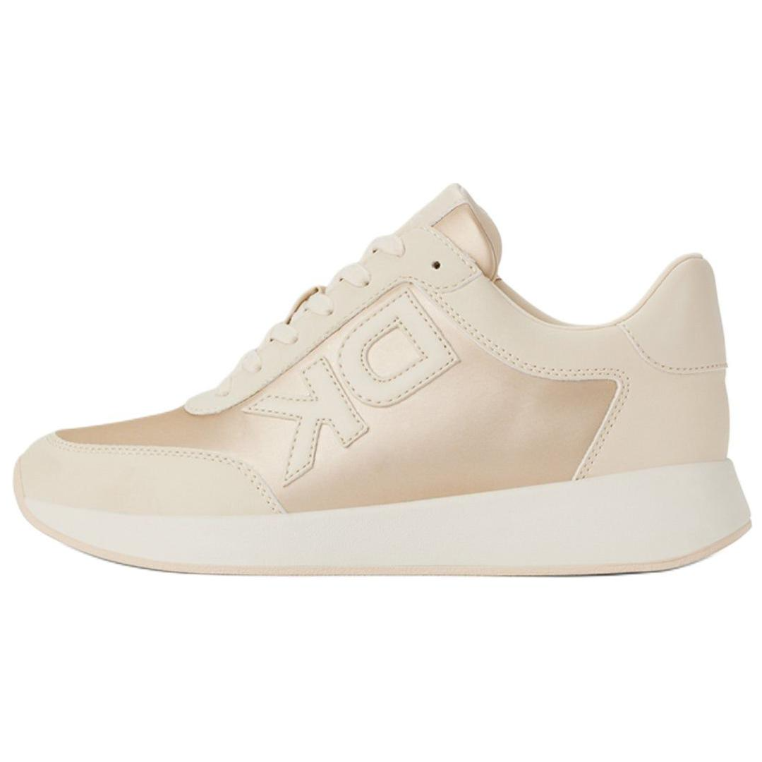 DKNY Круглая голова со шнурками Низкая банда жизнь для отдыха обувь женский золотой