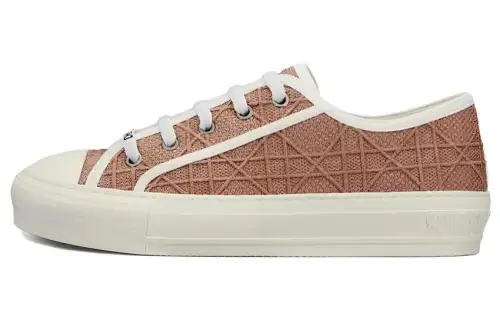 DIOR Walk'n'Dior Platform Shoes Low top Stylish Skateboarding Shoes Women's Nude