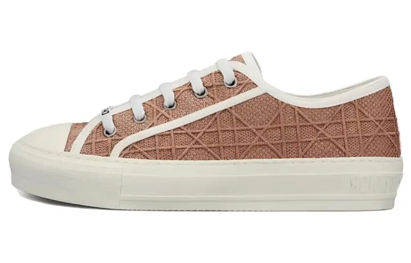 DIOR Walk'n'Dior Platform Shoes Low top Stylish Skateboarding Shoes Women's Nude