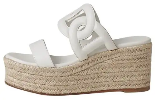 HERMES Slide Slippers Women's White