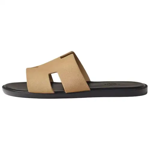 HERMES Slide Slippers Men's Umber