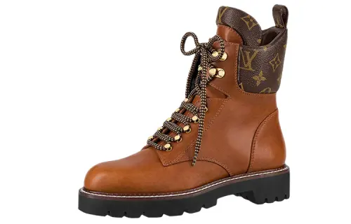 LOUIS VUITTON Territory Ankle Boots Women's Brown