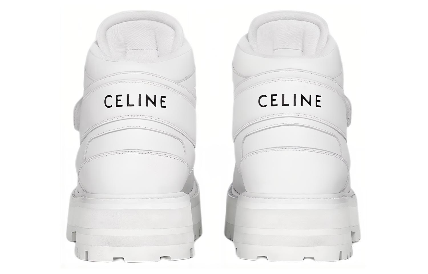 CELINE High top Stylish Skateboarding Shoes Men's White