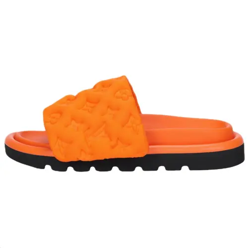 LOUIS VUITTON Pool Pillow Comfort Slide Slippers Women's Orange