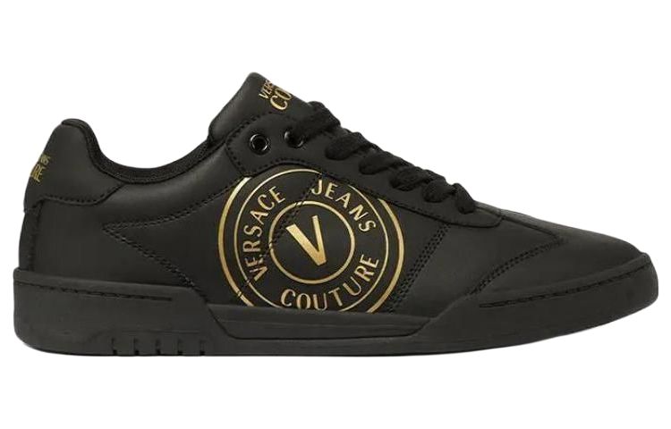 VERSACE JEANS Couture Logo-print Leather Sneakers