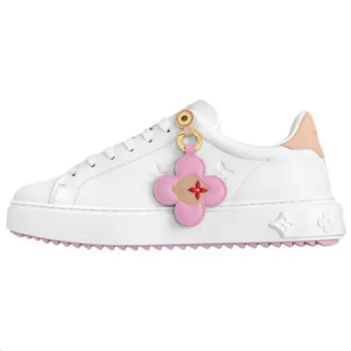 LOUIS VUITTON Time Out Cow Leather Low top Skateboard Shoes Women's White