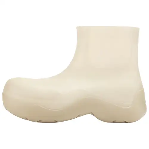 Bottega Veneta Puddle Rain Boots Rubber Classic Ankle Boots Men's White