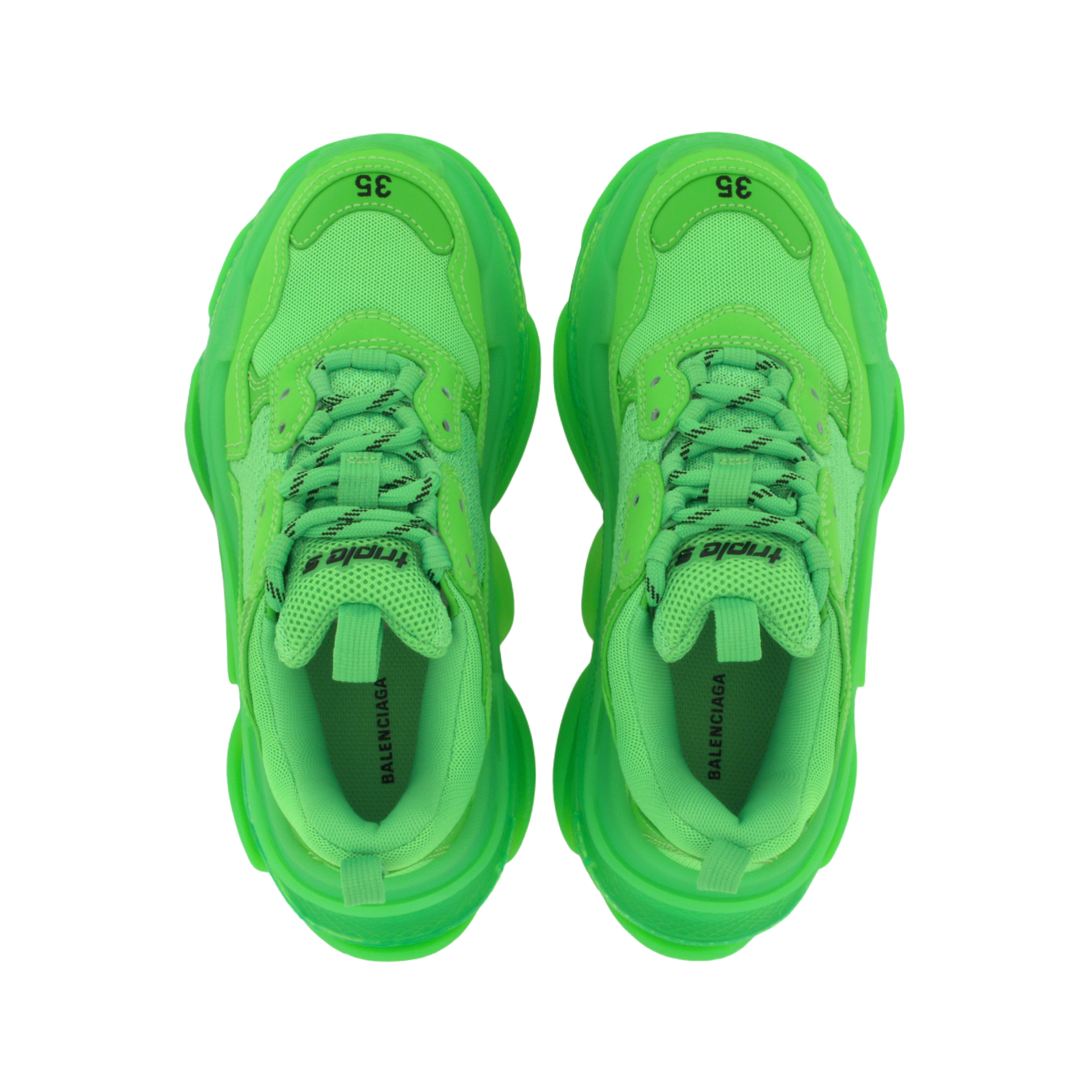 Женские кроссовки Balenciaga Triple S (зеленые) — фото 4