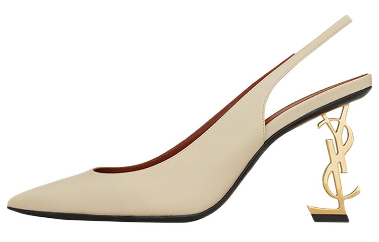SAINT LAURENT Opyum Slingback Leather Pumps