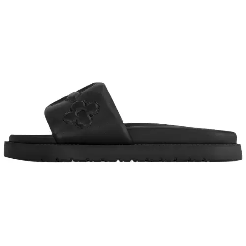 LOUIS VUITTON Slide Slippers Women's Black