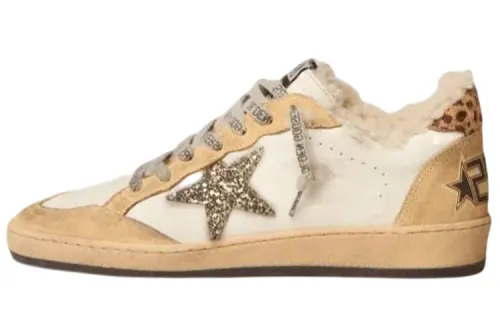 Golden Goose Ball Star Pu Skateboard Shoes Women's Brown Distressed