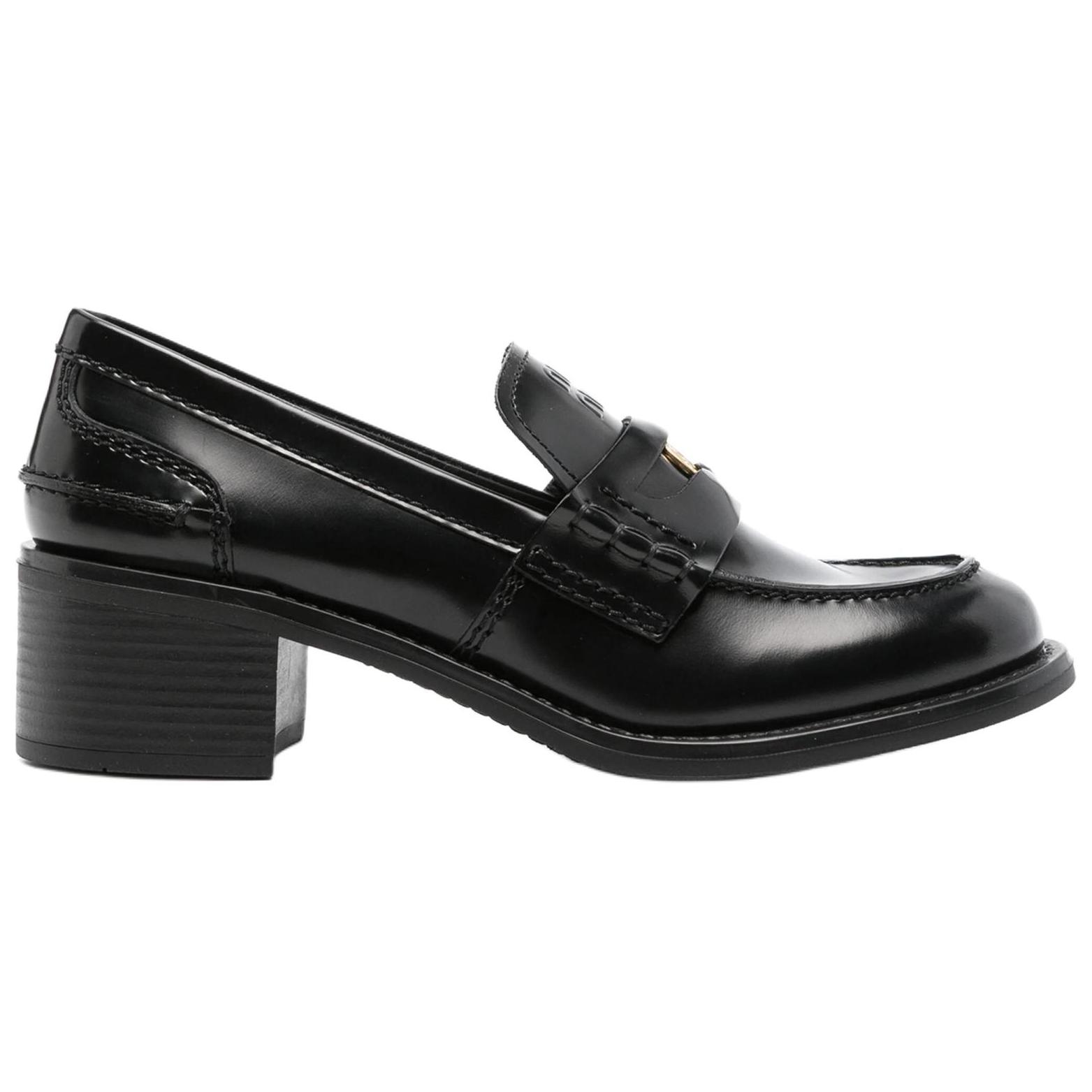 MIU MIU Loafers 5cm Women's Black