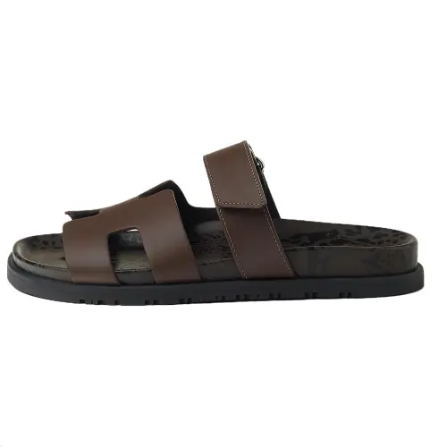 HERMES Slide Slippers Women's Coffee