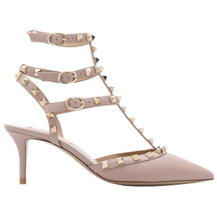 Женские туфли Valentino Rockstud (розовые) — фото 2