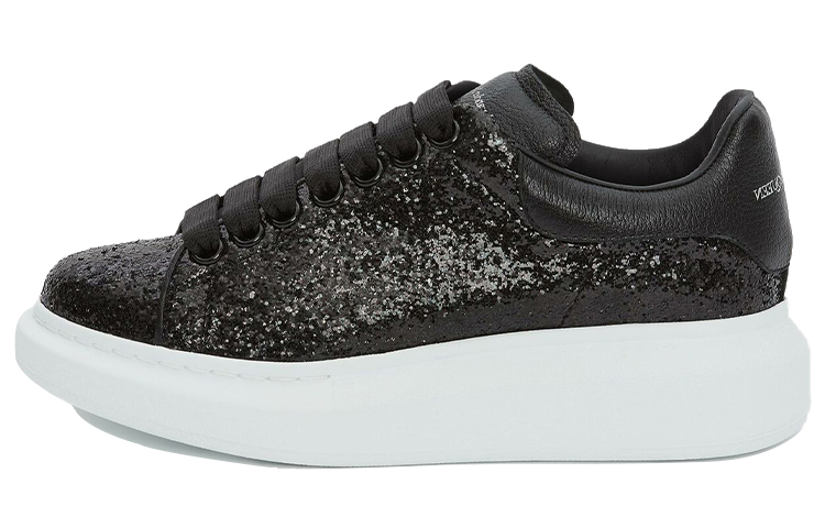 Женские кеды Alexander McQueen Calfskin (черные)