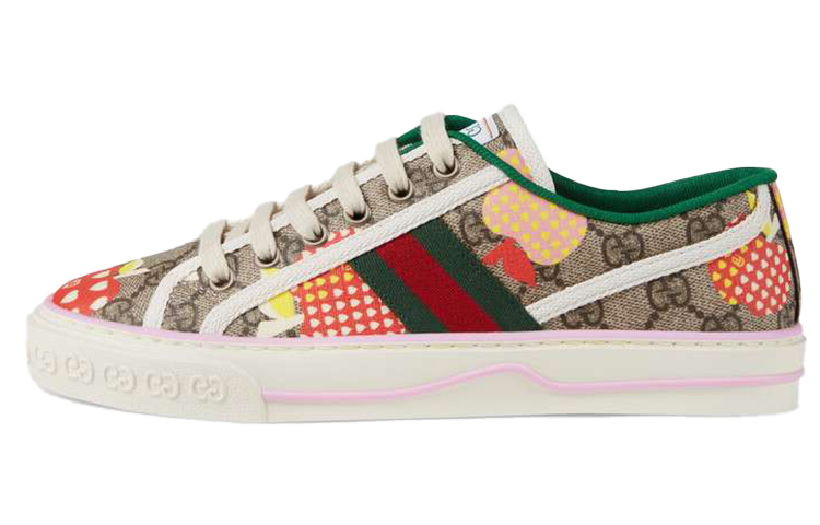 Женские кеды Gucci Tennis 1977 (красно-зеленые)
