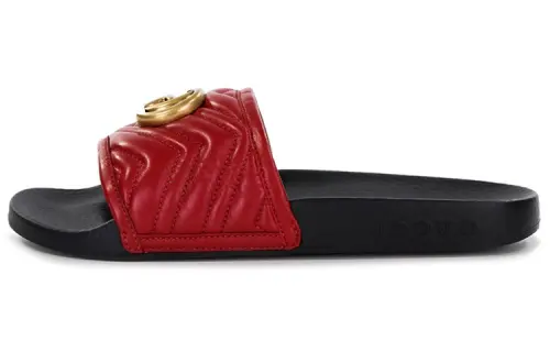 GUCCI Slide Slippers Women's Red
