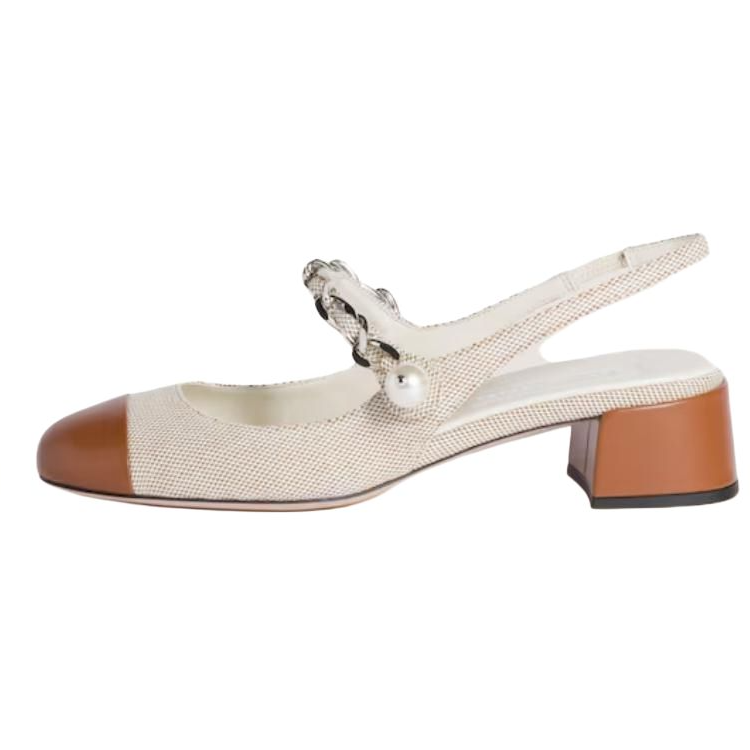 Женские туфли MIU MIU MIU 3.5cm (бежевые)