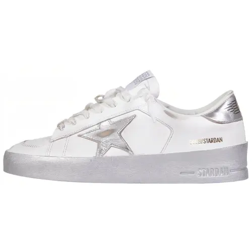 Golden Goose Stardan White Silver-tone Women's