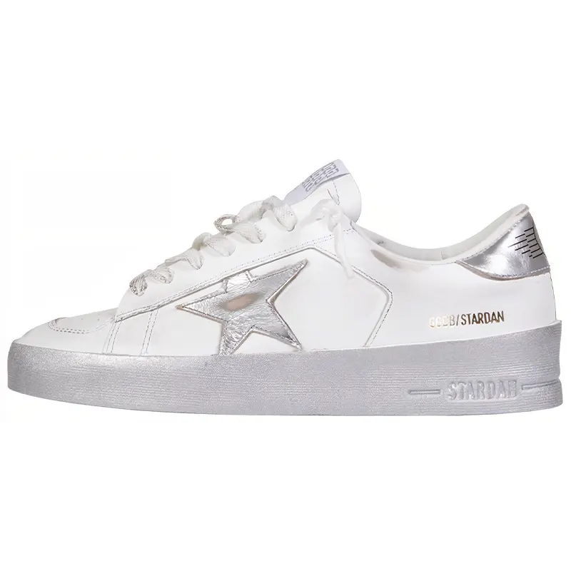 Golden Goose Stardan White Silver-tone Women's