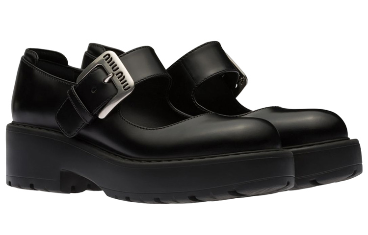 MIU MIU Chunky Buckle-fastening Loafers