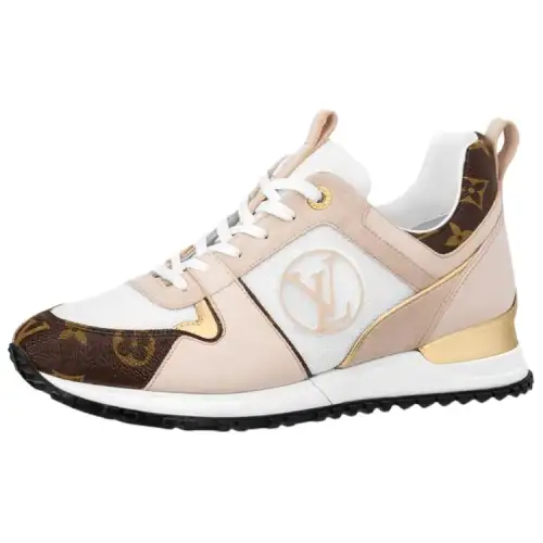 LOUIS VUITTON Run Away Leather Low top Casual Shoes Women's Ecru