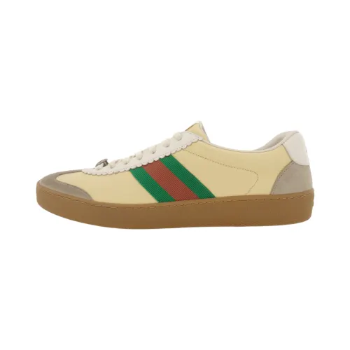 GUCCI G74 Web Stylish Skateboarding Shoes Women's Yellow Green Red