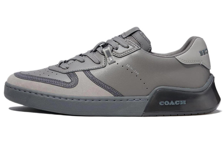COACH Court Low top Stylish Skateboarding Shoes Men's Gray