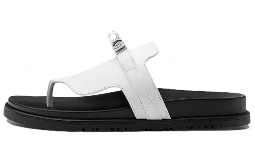 HERMES Empire Flip Flops Women's White Black