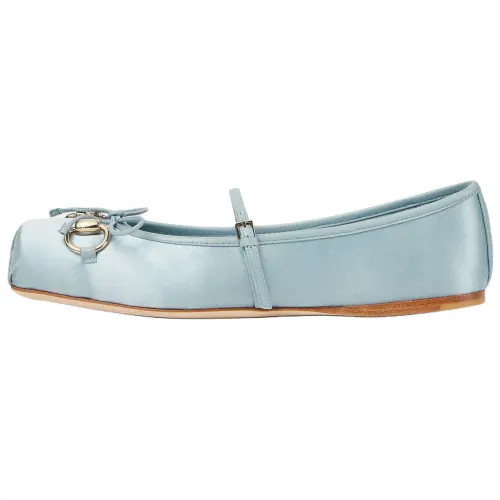 GUCCI Horsebit Flat Casual Shoes Women's Blue