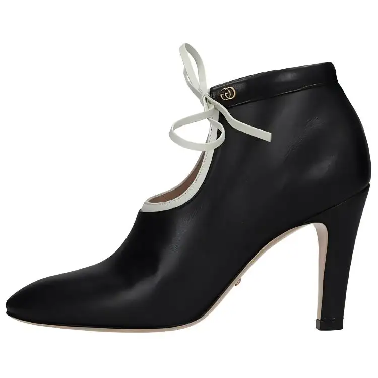 GUCCI Leather Ankle Boots Women's Black