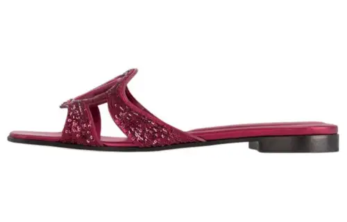LOUIS VUITTON Isola Slide Slippers Women's Rose Red