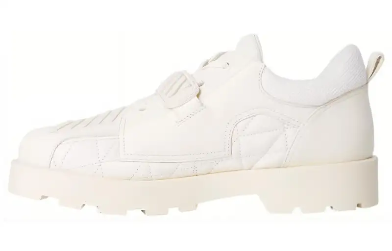 GUCCI Leather Low top Sports Casual Shoes Men's White