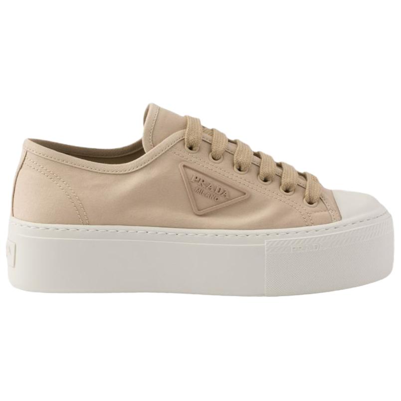 PRADA Low top Canvas Shoes Women's Umber