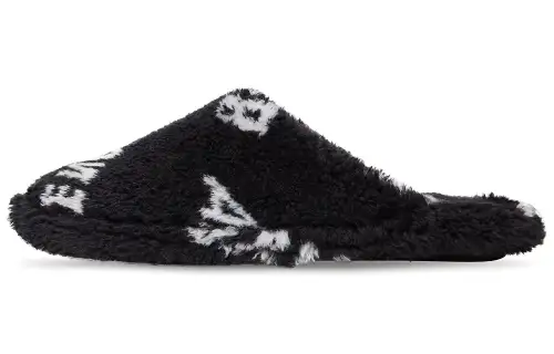 Balenciaga Furry Closed AllOver Logo Black