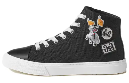 HERMES Illico High top Skateboard Shoes Women's Black