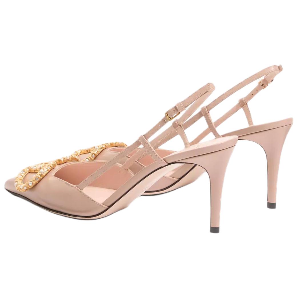 Женские туфли Valentino Garavani Vlogo Signature (розовые) — фото 4