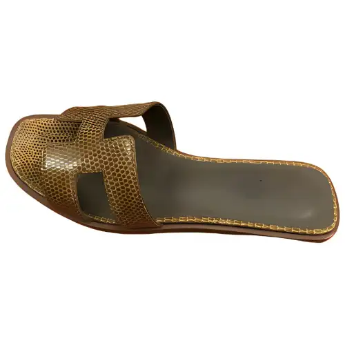 HERMES Slide Slippers Women's Brown