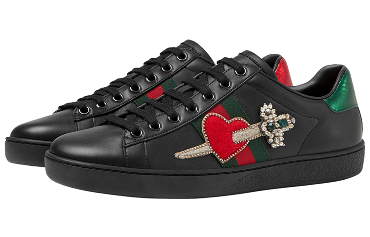 Женские кеды Gucci Ace (черный) — фото 3