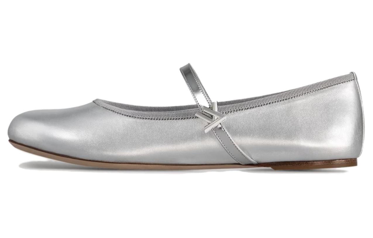 LOUIS VUITTON Romy Flat Mary Jane Shoes Women's Silver